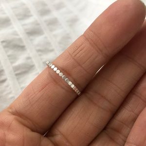 Sterling silver minimalist dot ring 9